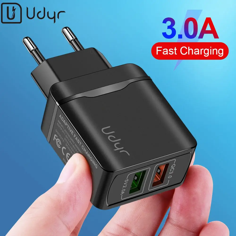 Udyr Quick Charge 3 0 28W QC Dual USB зарядное устройство адаптер EU вилка дорожный настенный