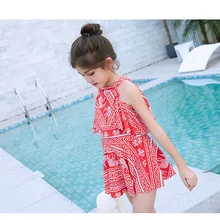 Раздельный купальник, детское бикини для девочек, Biquini Infantile, юбка, детский купальник, детский купальный костюм, купальники для детей в Корейском стиле