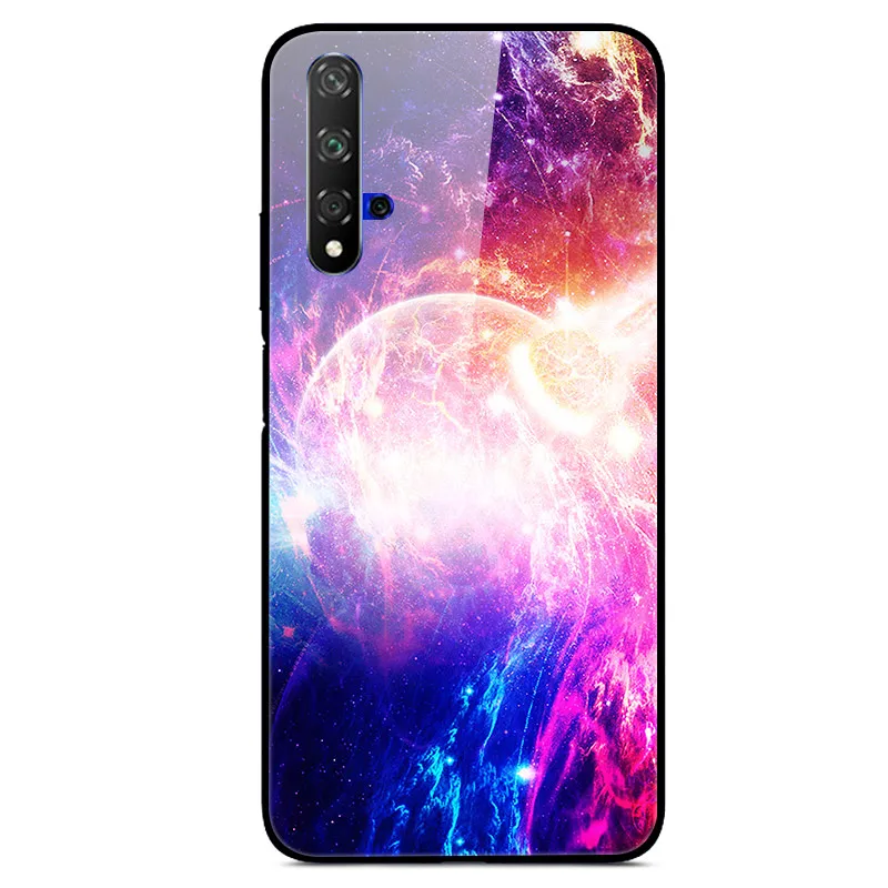 3D Cat Print Tempered Glass Phone Case Cover