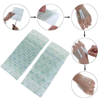 

10pcs Transparent Medical Tape Adhesive Plaster Breathable Waterproof Anti-allergic Medicinal Wound Dressing Fixation Bandage