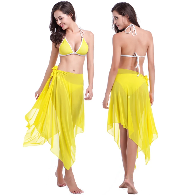 

Ten in One Transparent Stretch Mesh Beach Cover Ups 2019 Matches Bikini Infinite Dress Magic Swimwear Women Pareo