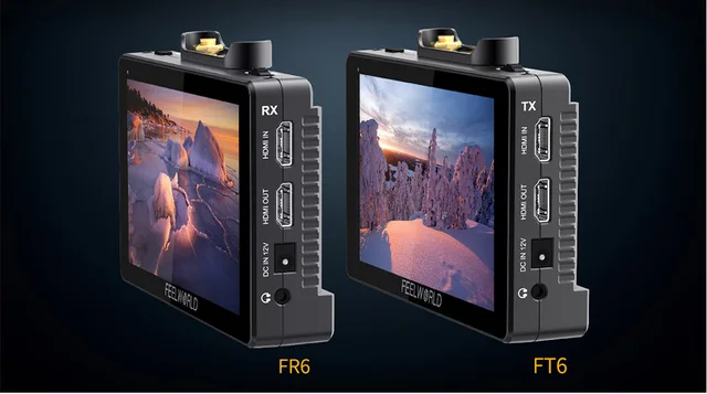 【美品&おまけ】FEELWORLD FT6+FR6 ワイヤレスモニター FEELWORLD FT6 FR6 5.5インチ ワイヤレスビデオ伝送モニター