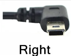Right Мини-usb B Тип 5pin папа вверх вниз влево вправо под углом 90 градусов к USB 2,0 Мужской кабель для передачи данных 0,25 м 0,5 м 1,8 м 5 м - Цвет: Right