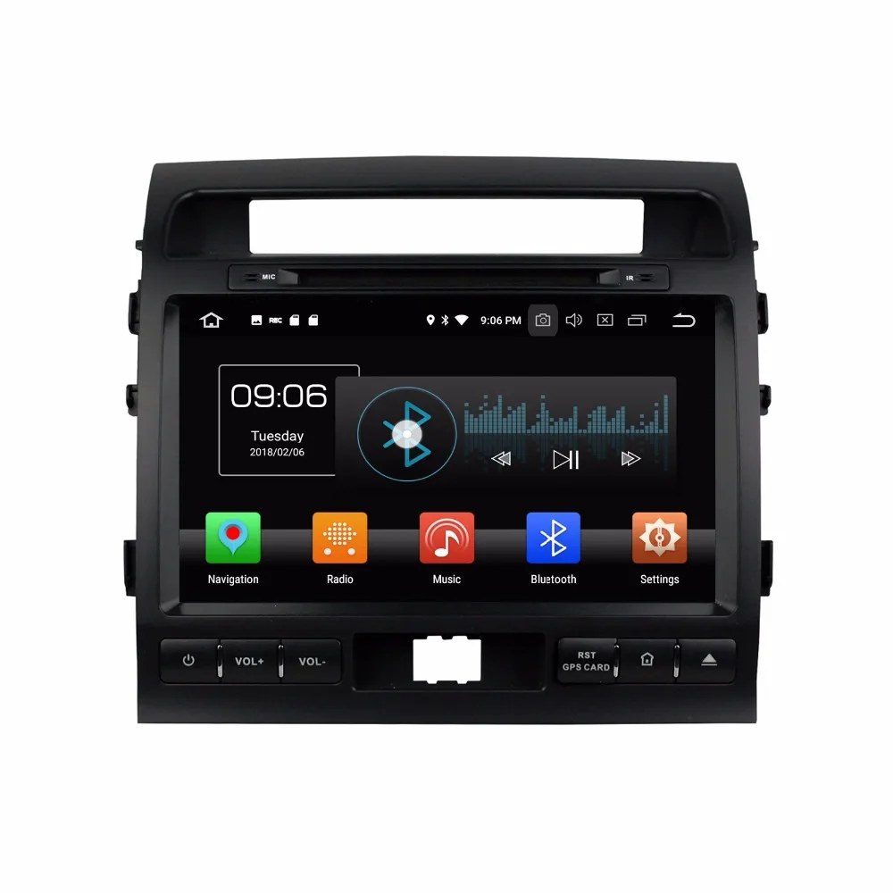 10," Восьмиядерный ips экран Android 9,0 Автомобильный gps Радио навигатор для Toyota Land crusier Roraima 2008