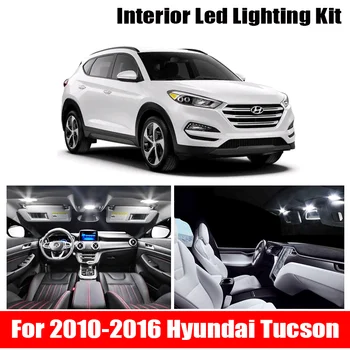

8pcs No Error White Canbus LED Light Car Bulbs For 2010-2016 Hyundai Tucson Map Dome Trunk License Plate Lamp Interior Package