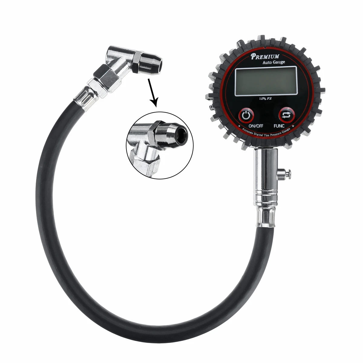 200PSI lcd Proster для цифрового манометра давления в шинах манометр 200 PSI с 4 черными колпачками клапанов автомобильный тестер надувания