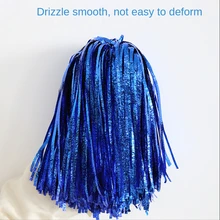 Pompones metálicos con mango de plástico para animación, pompones de Streamer, Bola de animación, decoración de baile, suministro deportivo para Club, 1 ud./1 par