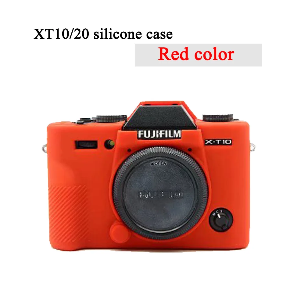 XT10XT20 Red Мягкий чехол для камеры, силиконовый чехол для Fujifilm XT10 XT20 XT30, силиконовый чехол, резиновый чехол для камеры, защитный чехол - Цвет: XT10XT20 Red