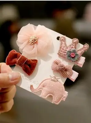 Girls Hair Accessories 5/6pcs/Set Hair Clips for Girls Baby Cute Cartoon Animal Kids Hairpins Flower Barrettes Headdress