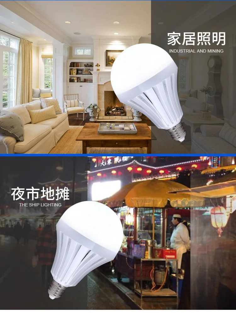 Supply of Goods LED Smart Emergency Light Bulb Stall Supply of Goods Bulb 9w12w15w LED Energy Saving Bulb