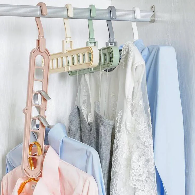 

1PC Multi-port Support Circle Clothes Hanger Organizer Clothes Drying Racks Multifunction Plastic Scarf Hanger Storage Rack