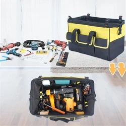 Sac à outils en Polyester 600D pour hommes, sac à bandoulière pour électricien, Kits d'outils, sac Multi, 13/ 16/18/20 pouces 