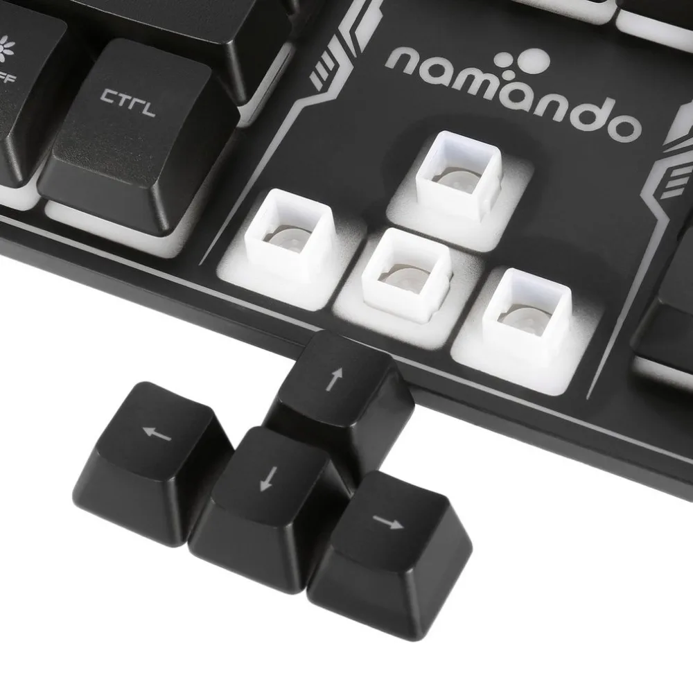 Проводная USB игровая клавиатура с 104 клавишами, Игровая клавиатура, плавающий светодиодный usb-интерфейс с подсветкой, светящаяся русская версия, клавиатура