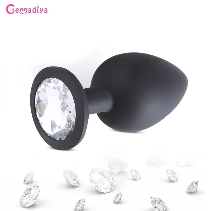 Силиконовая Анальная пробка Diamand ювелирные изделия фаллоимитатор вибратор секс