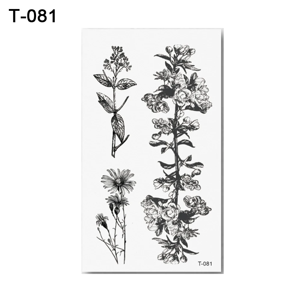 Fashion Unique Flower Animal Waterproof Temporary Tattoo Stickers Body Art Gift Printed designed patterns color bright and looks