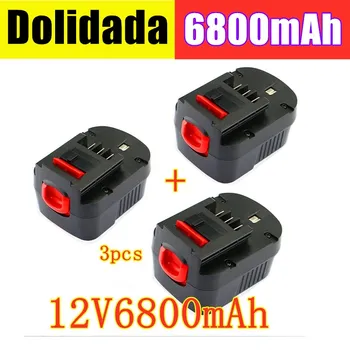 

12V 6800mah Black & Decker A12 a12ex fsb12 fs120b a1712 hp12k HP12 rechargeable battery pack replaced by Ni MH battery pa