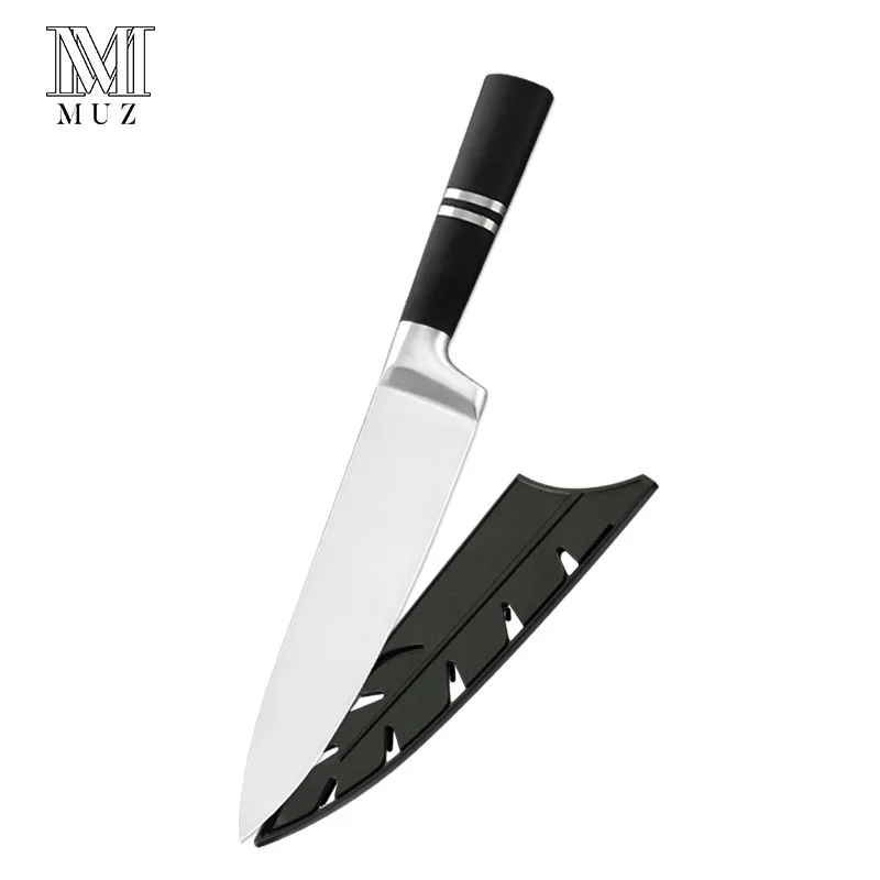 8 inch Chef Knife Модный нож из нержавеющей стали s кухонные ножи Аксессуары для приготовления овощей утилита Santoku для нарезки зубчатого хлеба шеф-повара набор ножей - Цвет: 8 inch Chef Knife