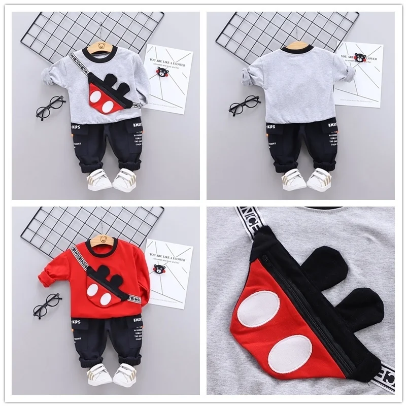Fashion Spring Autumn Baby Girl Clothes Children Boys Casual Letter Jacket Pants 2Pcs/set Toddler Cotton Costume Kids Tracksuits