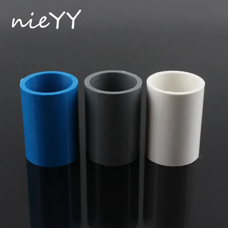 

2pcs PVC 25mm Pipe Straight Coupling Connector Water Supply Pipe Equal Diameter Straight Joints Garden Irrigation Pipe Accessory