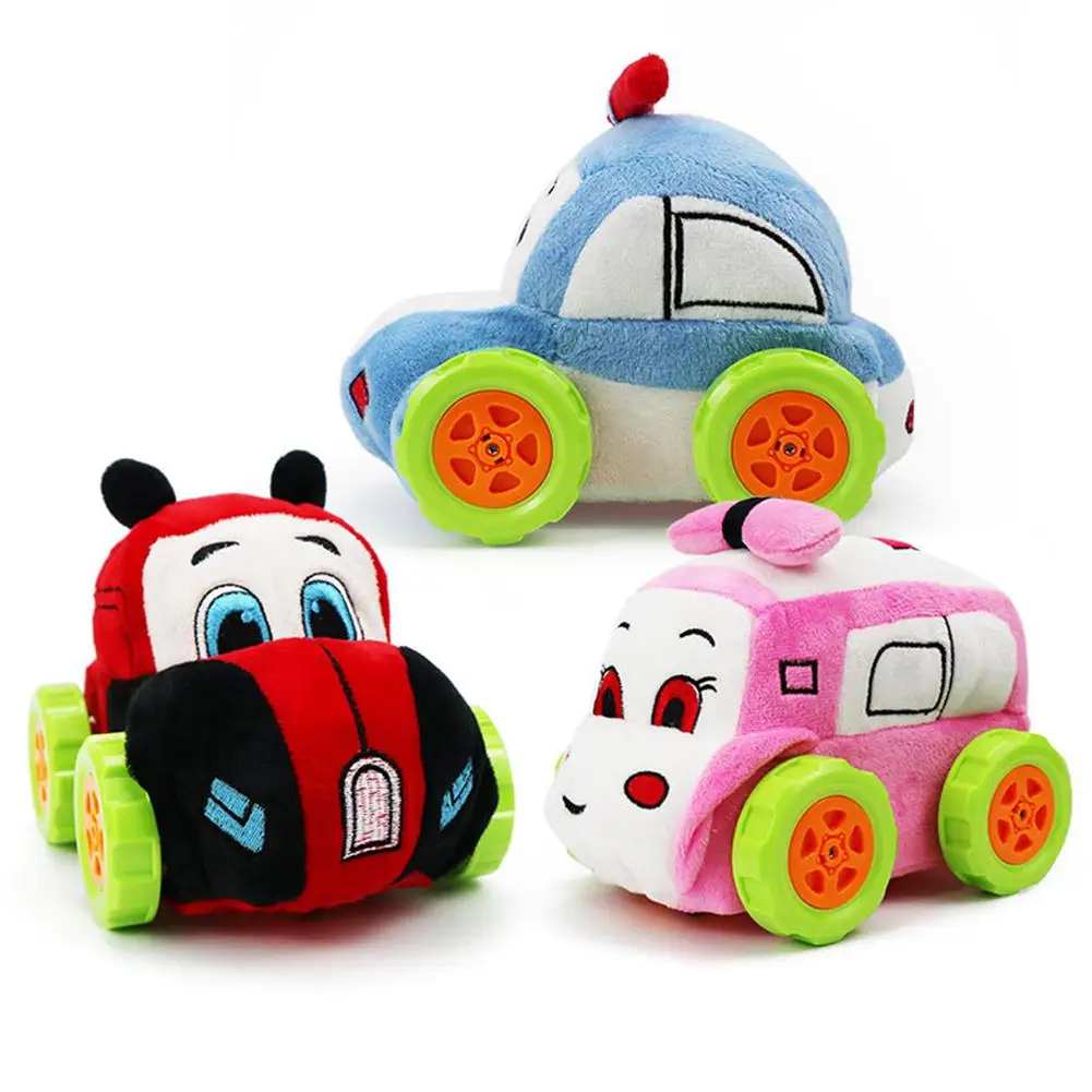 

GloryStar Kids Remote Control Car Plush Toy Adorable Off-road Model Anti-shock Shatter-resistant Vehicle with Washable Cover