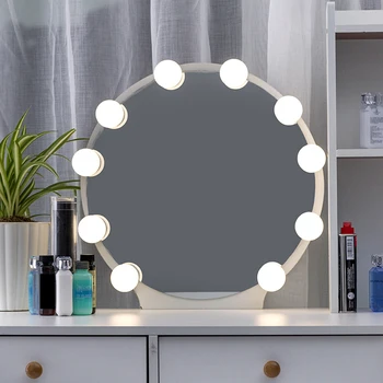 

2020 new Vanity Lights for Mirror DIY Hollywood Lighted Makeup Vanity Mirror with Dimmable Lights Stick on LED Mirror Light Kit