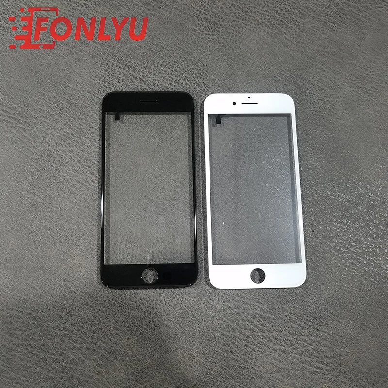 

（Super High Quality） 3 in 1 Front Screen Glass Lens + LCD Digitizer Frame + OCA film for iPhone 7 7P 8 8P- Black/White