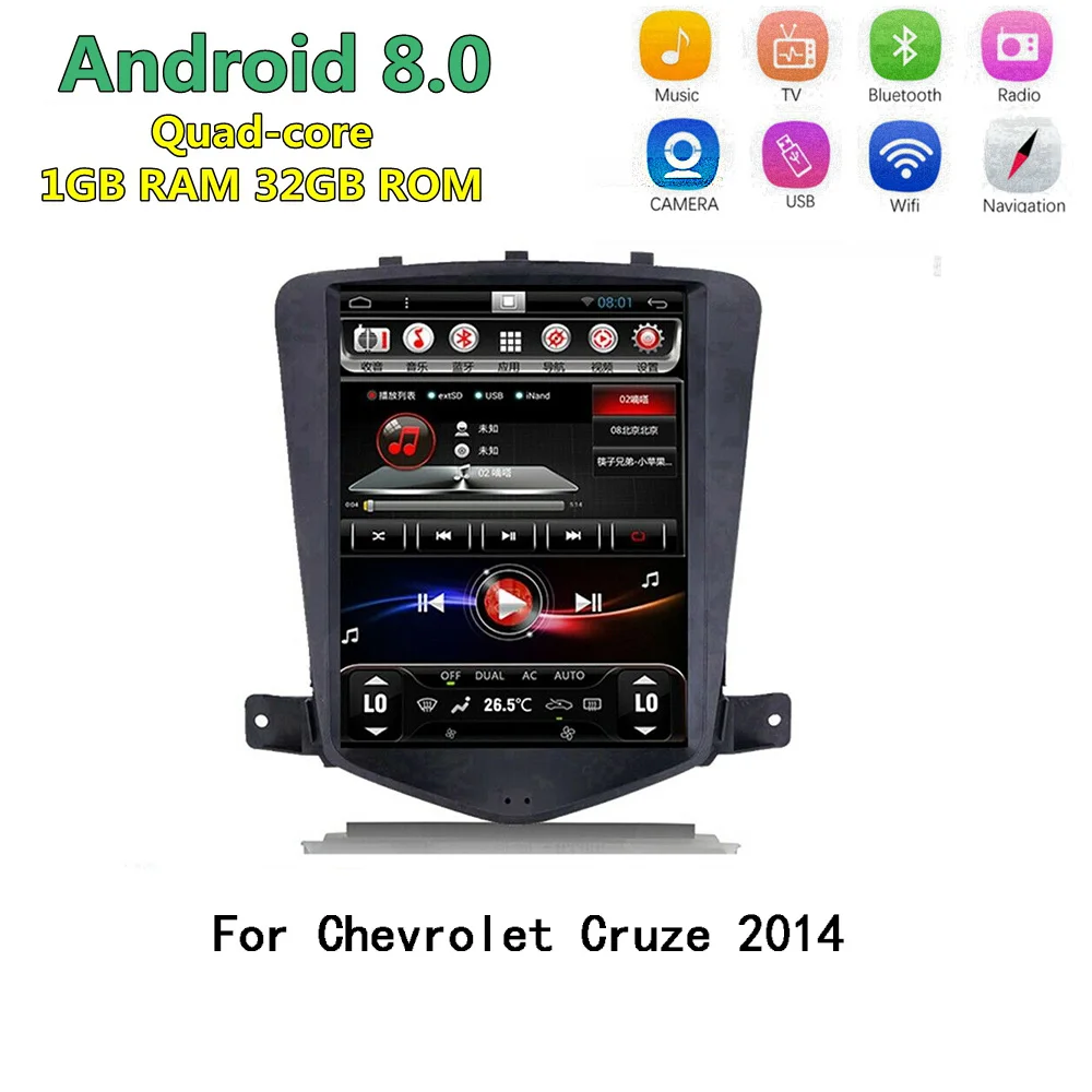Android 8,0 10,4 дюймовый автомобильный dvd-плеер gps навигация для Chevrolet Cruze wifi