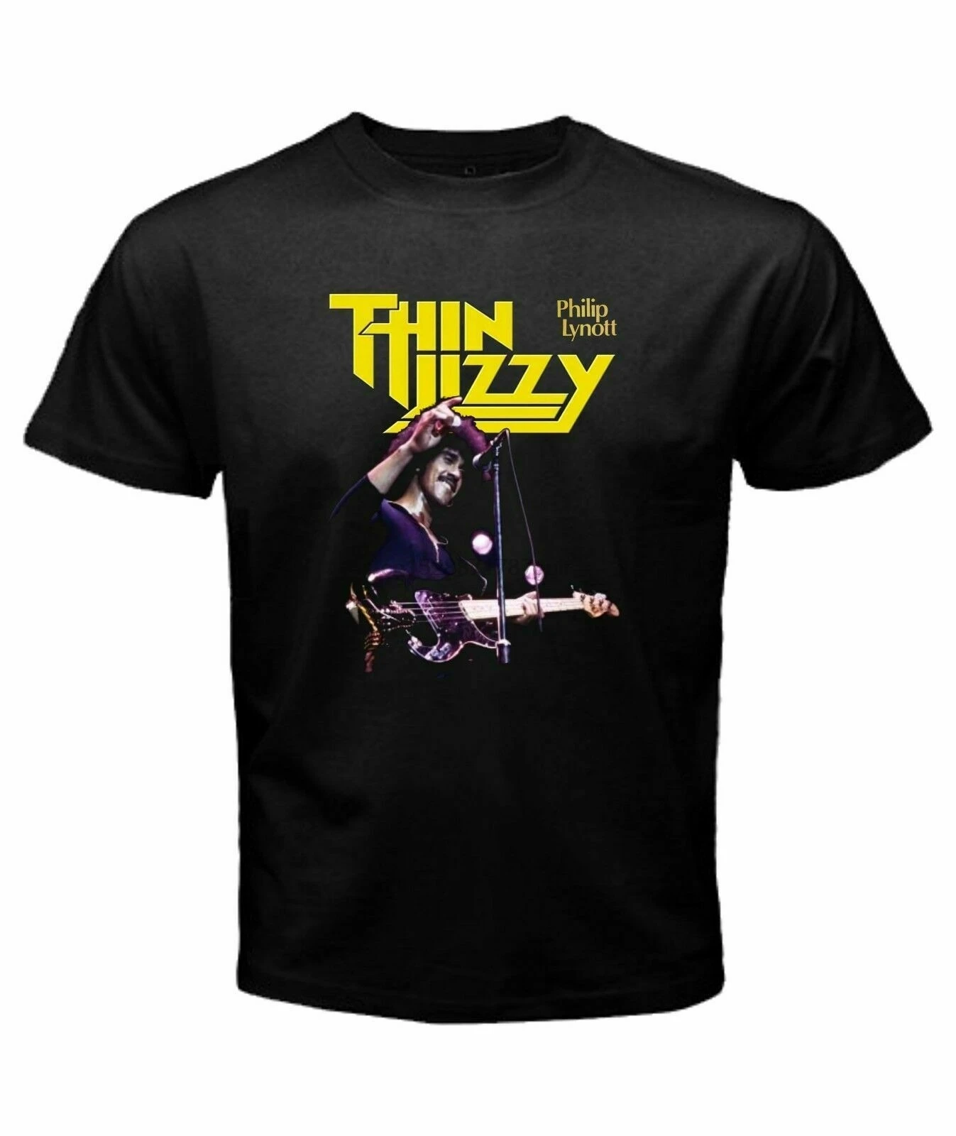 

New PHILIP LYNOTT Thin Lizzys Frontman SongwriterT-Shirt Mens Black Short Sleeve
