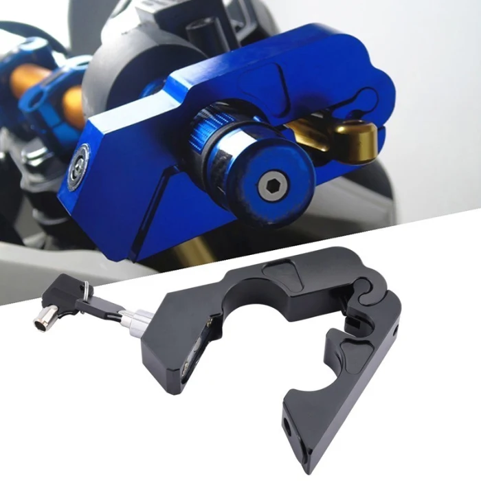 Motorcycle Handlebar Lock Brake Lever Grip Security Safety Anit-Theft Protection C44