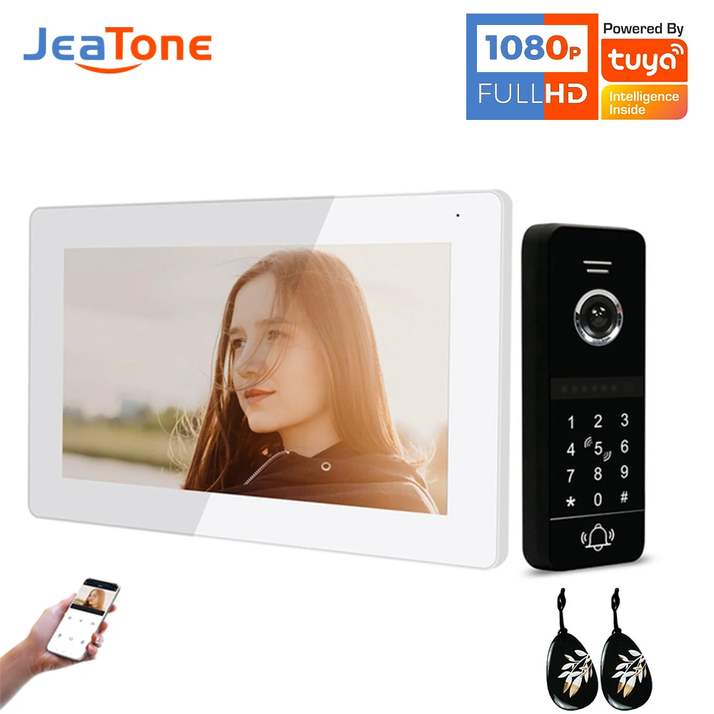 オンラインストア特売中 Tuya ビデオインターホン1080p ドアベルと電話用のwifi付きドアホン 家用の電話 パスワード付き アパート 家用 4線式 おすすめの人気 Greenwolfadvisors Com