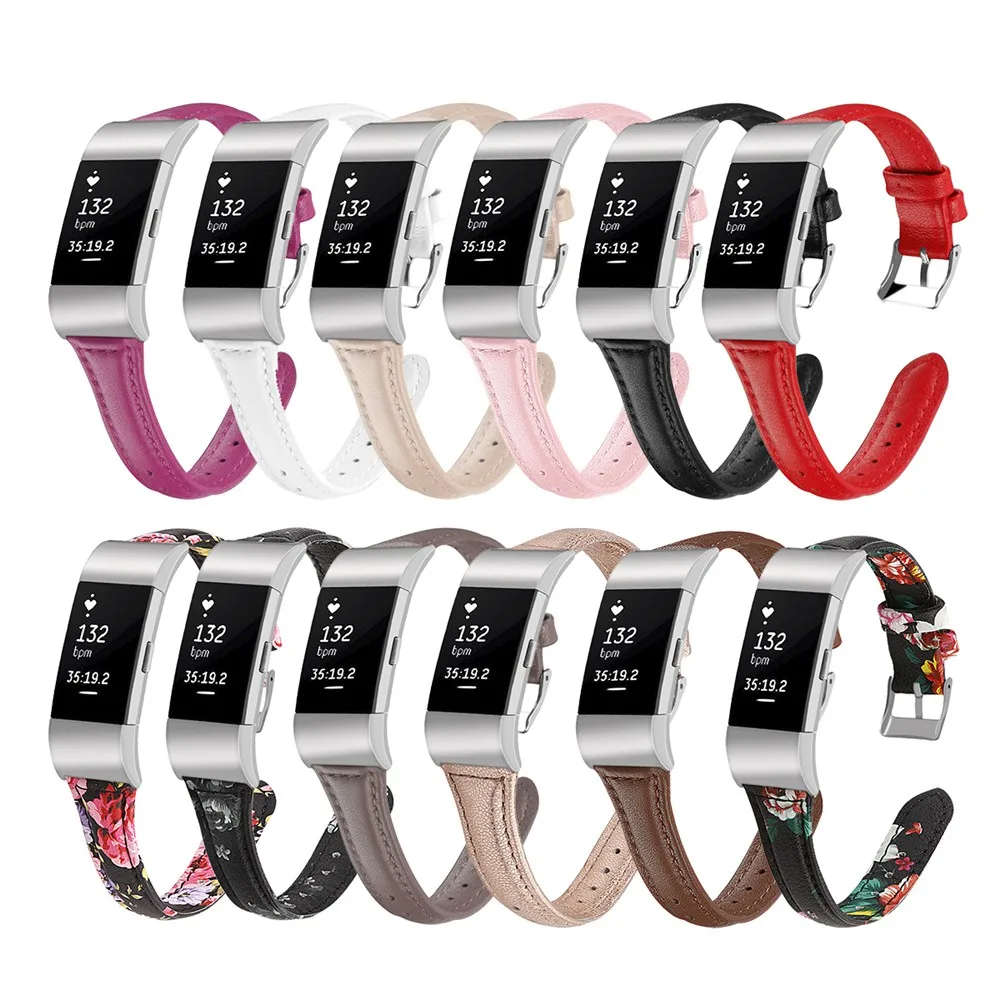 EiEuuk сменные часы из мягкой натуральной кожи браслет ремешок для Fitbit Charge 3