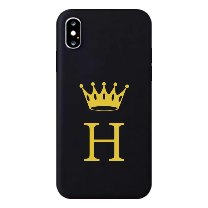 Style 8 GYKZ Fashion Gold Crown Letter Couple Case For Huawei Mate 20 Pro P20 P30 Lite Black Silicone Soft Phone Cover For Samsung S8 S9 - Цвет: Style 8