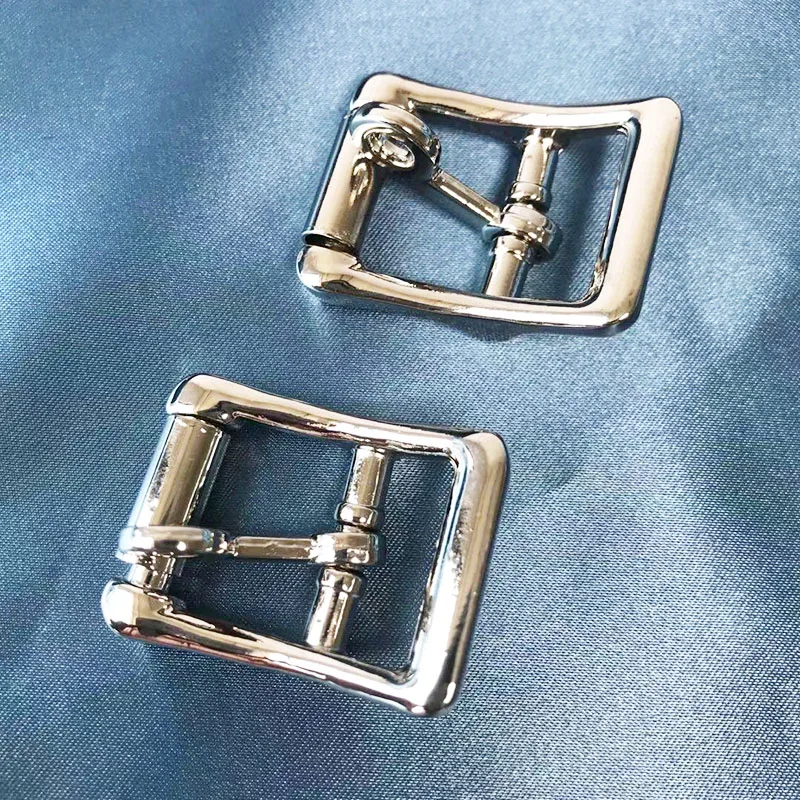 20Pcs Solid Light Gold Roller Buckle Single Pin Middle Center Bar Buckle for Leather Craft Bag Belt Strap Halter Harness