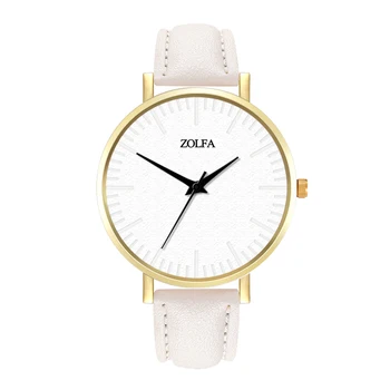 

White/Blue/Red/Black/Beige Women's Watch Simple Casual Leather Quartz Watch -1