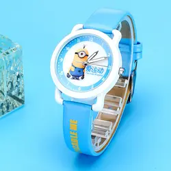 Новые модные детские наручные часы с мультяшками с миньонами, милые кварцевые часы для девочек, Детские Подарочные наручные часы reloj infantil