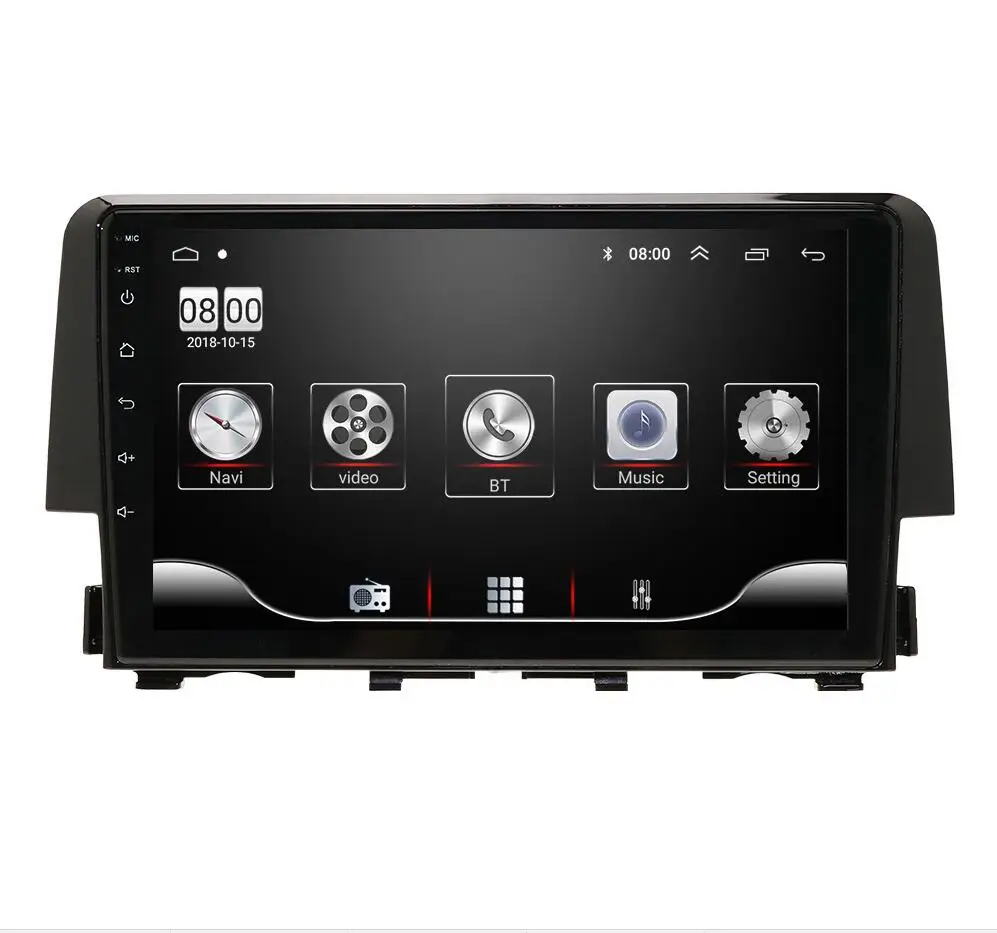head unit Автомобильный Радио Мультимедиа Видео плеер навигация gps Android 9,0 2 din nodvd для Honda Civic swc dvbt tpms dab obd bt - Цвет: head unit