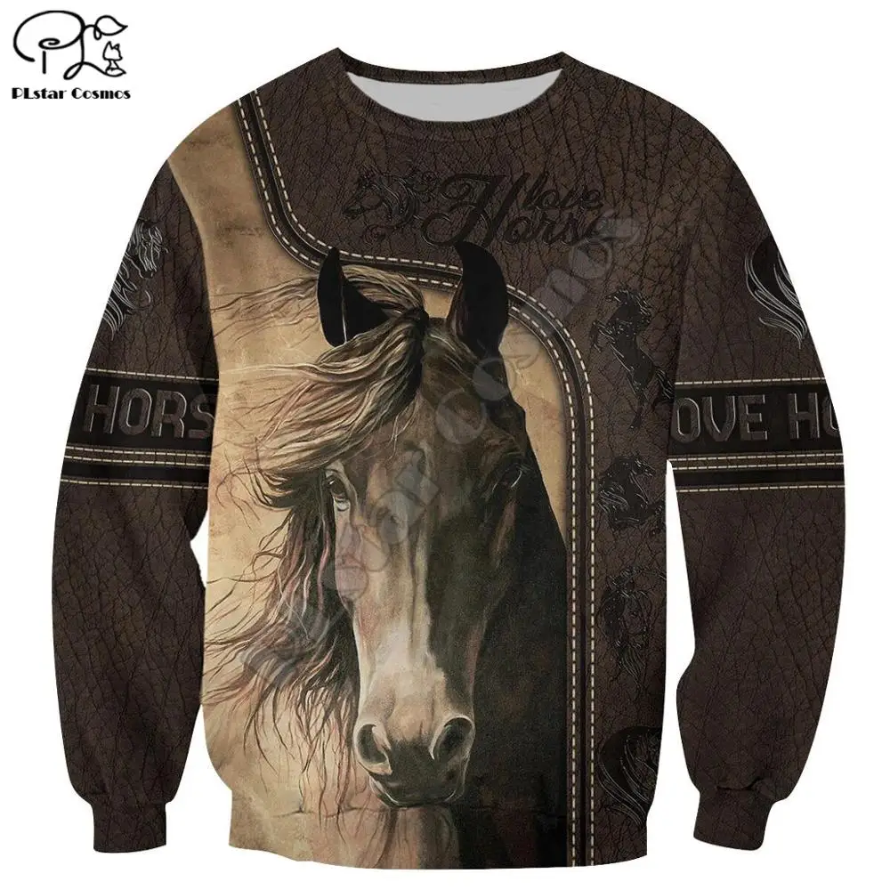 PLstar Cosmos Love Horse Tattoo Art Animal Funny Casual Streetwear Harajuku NewFashion 3DPrint Hoodies/Sweatshirts/zip/jacket 14