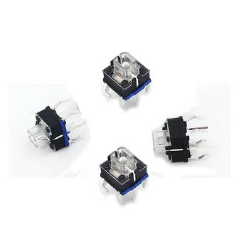 

20pcs/lot 7*7*7 mm Transparent with Blue Light Tactile Push Button DIP Tact Switches 7x7mm