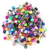 10/20/30PCS Stainless Steel Mix Tongue Piercing Lot Acrylic Tongue Piercing Bar Bulk Nipple Bar Pack Tongue Ring Snake Eyes Lot ► Photo 1/6