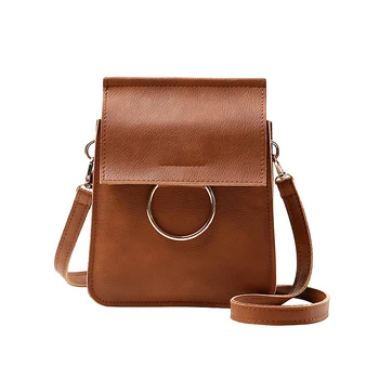 

Fashion Women Crossbody Bags Travel Women's Small Flap Shoulder Bags Lady Pu Leather Solid Cover Cross Body Phone Bag