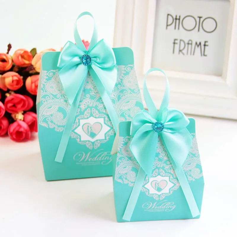 50 Pcs lot Fresh Wedding Favors Gift Boxes 2 Sizes Candy Storage Box