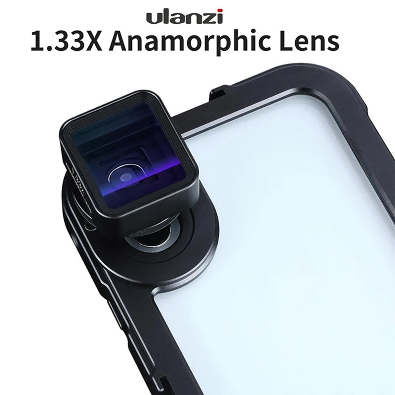Goede Ulanzi Anamorphic Lens Voor Mobiele Telefoon 1.33X Wide Screen Video Breedbeeld Slr Film Mobiele Telefoon Lens Universele