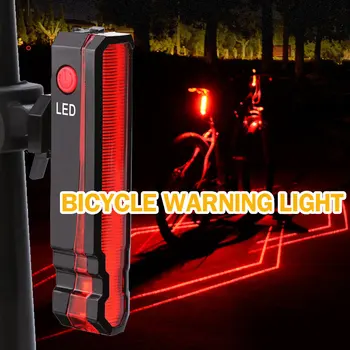 

Practical Bicycle Safe Warning Laser Taillight USB Rechargeable Tail IPX5 Waterproof Cycling Lamp Folding Laser LED Bike Light