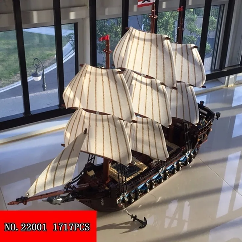 

New 22001 Of Print Pirate Of Empire Warship Ship Assembling Spelling Insert Alpinia Oxyphylla Toys Building Blocks 1717pcs 83038