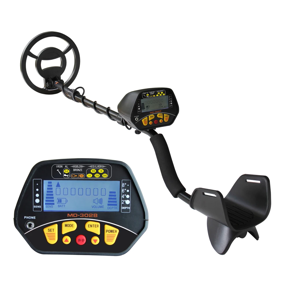 Professional Undergroud Metal Detector MD 3028 Gold Digger with Waterproof Search Coil Pinpoint Function and Disc
