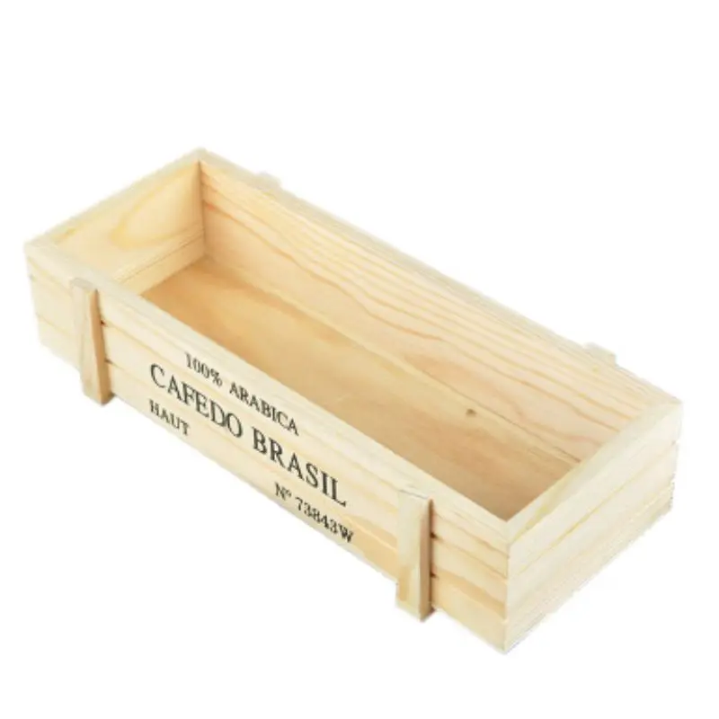 Белый Garden Plant Wood Pot Vintage Succulent Planter Wooden Boxes Plant Container Rectangular Table Flower Pot Gardening Device - Цвет: Белый