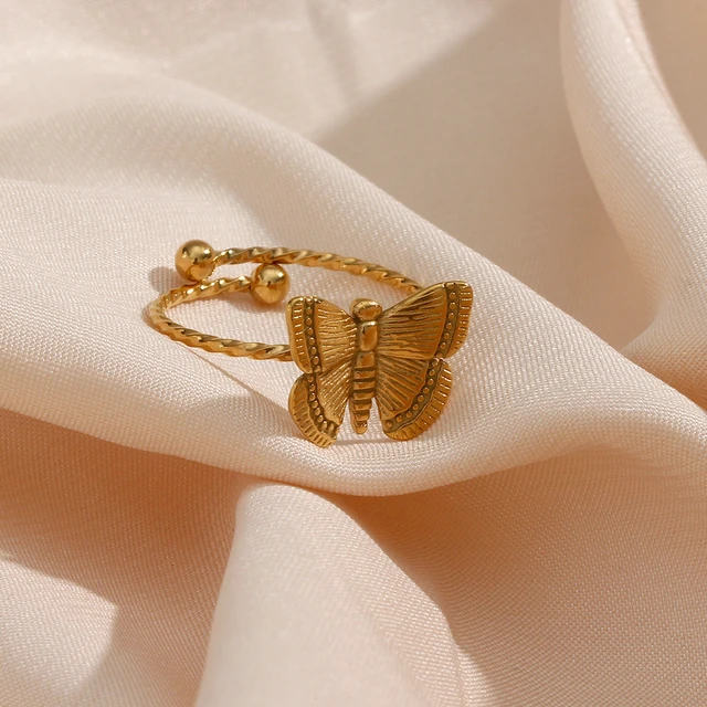 Golden Butterfly Ring – Adore By Priyanka