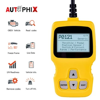 

OM500 Diagnostic Tool Auto Plug And Play Code Reader LCD Screen Check Fault OBD2 Replacement Repair Engine Car Scanner Analyzer