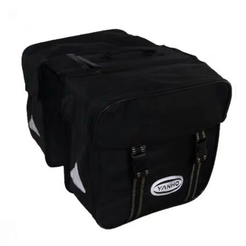 Unisex Reflective Triangular Design Delivery Bicycle Pannier Rear Frame Bag