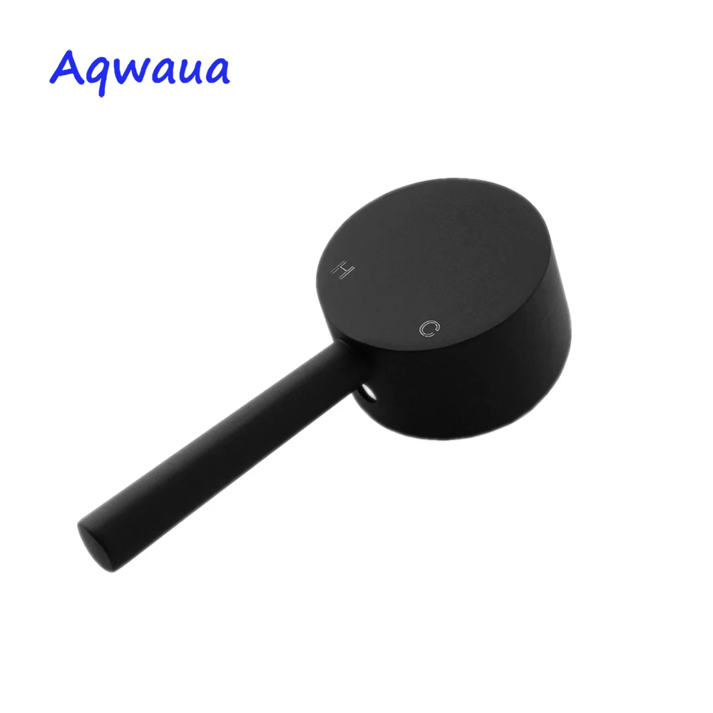 Черный настенный скрытый смеситель для душа Aqwaua хромированный клапан